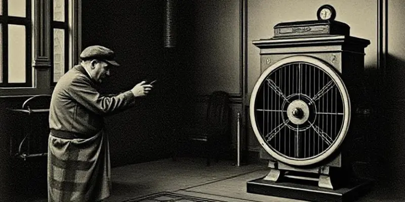 1902 → Willis Carrier Invents Modern Ac Willis Carrier Standing Beside His 1902 Air Conditioning Machine.