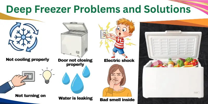 Deep Freezer Problems And Solutions Common Deep Freezer Problems Such As Not Cooling, The Door Not Closing, Water Leaking, Electric Shock, And A Bad Smell