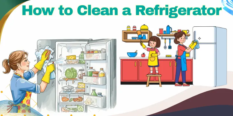 Cleaning The Inside And Outside Of A Refrigerator
