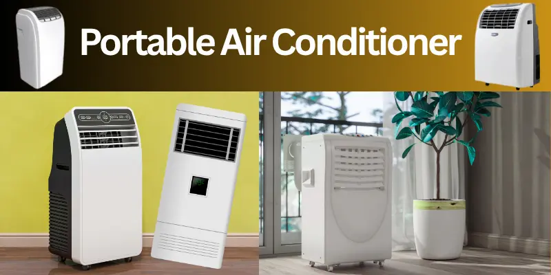Portable Air Conditioner Image Showing A Portable Air Conditioner Placed In A Room With A Vent Pipe Connected To A Window.