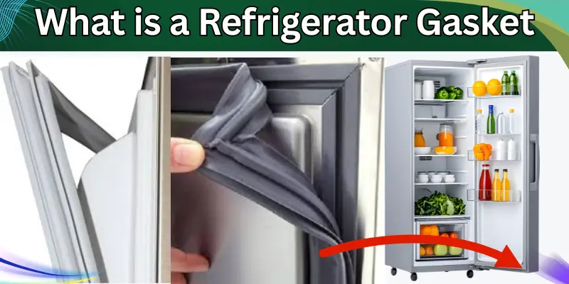 What Is A Refrigerator Gasket A Person Pulling The Rubber Gasket On A Fridge Door With A Full Refrigerator Shown On The Side.
