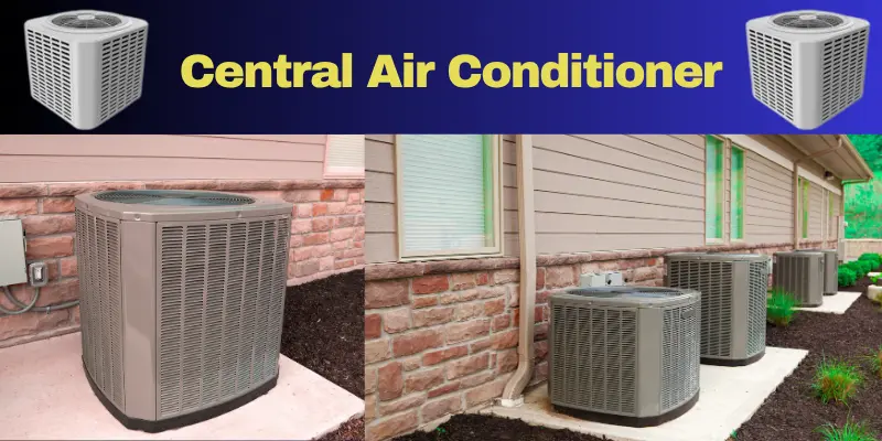 Central Air Conditioner Image Showing A Central Air Conditioner System Used For Whole-House Cooling.