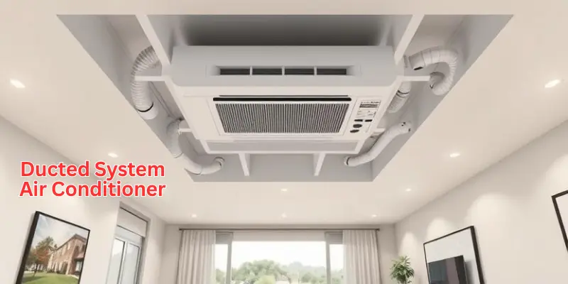 Ducted System Air Conditioner Ducted System Air Conditioner Showing Ceiling Ducts And Vents Used For Full-House Cooling.